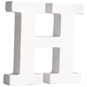 62659000 - 4006166207730 - Rayher - Lettre H MDF Blanc 11 cm