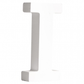 Lettre I MDF Blanc 11 cm