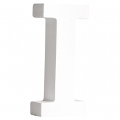 Lettre I MDF Blanc 11 cm