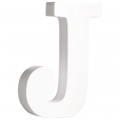 Lettre J MDF Blanc 11 cm