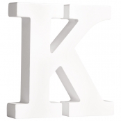 Lettre K MDF Blanc 11 cm