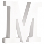 Lettre M MDF Blanc 11 cm