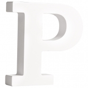 Lettre P MDF Blanc 11 cm