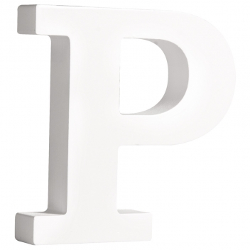 62667000 - 4006166207815 - Rayher - Lettre P MDF Blanc 11 cm