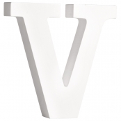 Lettre V MDF Blanc 11 cm