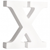 Lettre X MDF Blanc 11 cm