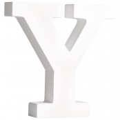 Lettre Y MDF Blanc 11 cm