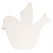 Forme Oiseau MDF Blanc 11 cm