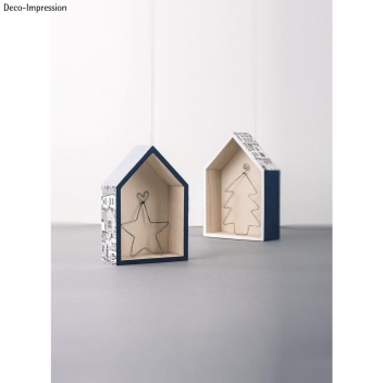 62696000 - 4006166412325 - Rayher - Cadre en bois Maison Petit modèle 2 pièces - 6