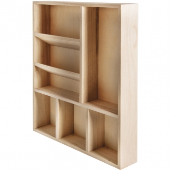 62697000 - 4006166412332 - Rayher - Étagère murale en bois 7 compartiments 30x38cm - 5