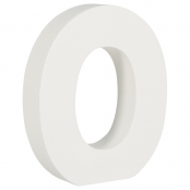 Chiffre 0 MDF Blanc 11 cm