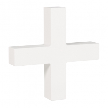 62710000 - 4006166219870 - Rayher - Symbole + ou x (plus ou multiplié) MDF Blanc 11 cm