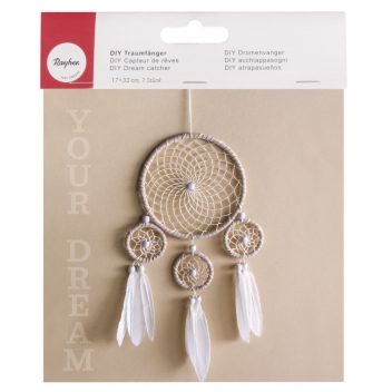66046000 - 4006166413728 - Rayher - Kit DreamCatcher Attrape-rêves 17x33cm beige/brun - 5
