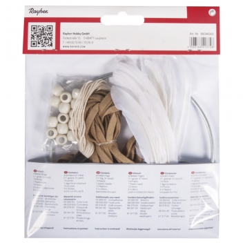 66046000 - 4006166413728 - Rayher - Kit DreamCatcher Attrape-rêves 17x33cm beige/brun
