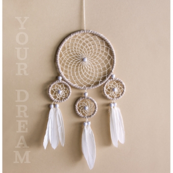 66046000 - 4006166413728 - Rayher - Kit DreamCatcher Attrape-rêves 17x33cm beige/brun - 2