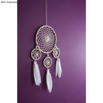66046000 - 4006166413728 - Rayher - Kit DreamCatcher Attrape-rêves 17x33cm beige/brun - 4