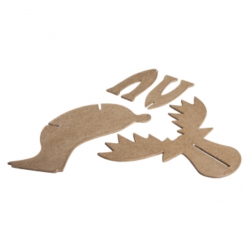 67170000 - 4006166408908 - Rayher - Rennes en papier mâché lot de 2 longueur 14,5 cm - 2