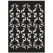 Pochoir adhésif pois / baroque A5 2 motifs
