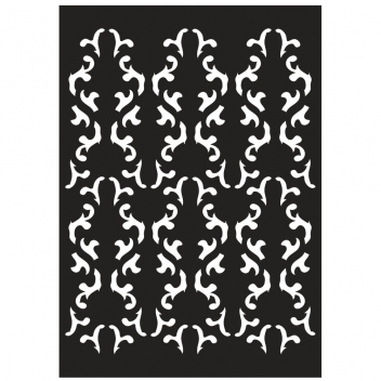 38947000 - 4006166185441 - Rayher - Pochoir adhésif pois / baroque A5 2 motifs
