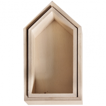 62695000 - 4006166412318 - Rayher - Cadre en bois Maison Modèle intermédiaire 2 pièces