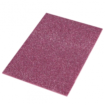 3005133 - 4006166311635 - Crepla - Mousse EVA thermoform. Crepla Rose pailleté 30x45 cm - 2