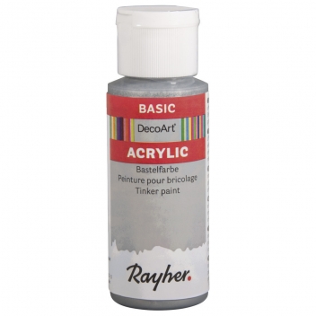38046610 - 4006166520273 - DecoArt - Peinture acrylique Argenté brillant 59 ml - 2