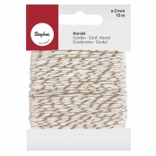Cordon bicolore Ø 2mm 15m Doré