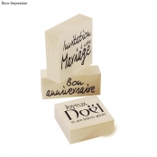 Tampon en bois Invitation 8x3 cm