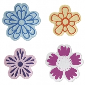 Set de plaques suppl. Mini Flower 4 pièces