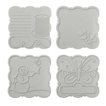 57898000 - 3359900000960 - Fiskars - Set de plaques suppl. Medium Curvy Square 4 pièces - 2