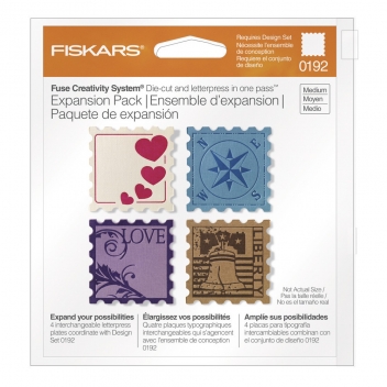57945000 - 3359900000991 - Fiskars - Set de plaques suppl. Medium Stamp 4 pièces