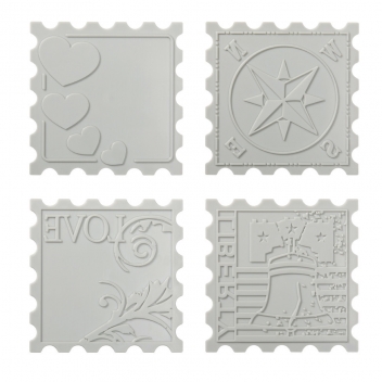 57945000 - 3359900000991 - Fiskars - Set de plaques suppl. Medium Stamp 4 pièces - 2