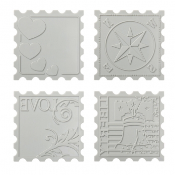 57945000 - 3359900000991 - Fiskars - Set de plaques suppl. Medium Stamp 4 pièces - 2