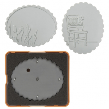 57881000 - 3359900000830 - Fiskars - Kit Medium Matrice Fuse Scalloped Oval (matériaux épais) - 2