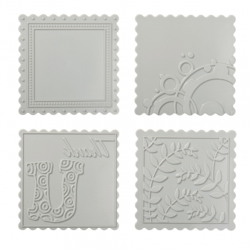 57891000 - 3359900000892 - Fiskars - Set de plaques suppl. Medium Scalloped Square 4 pièces - 2