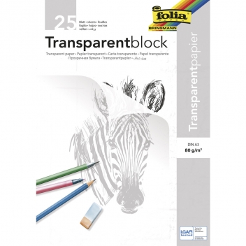 8147900 - 4006166639906 - Rayher - Papier transparent calque Bloc 25 feuilles A3 - 2