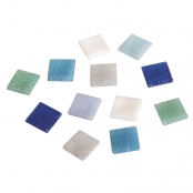 Pierres mosaique 1 cm Teintes bleues 1 kg