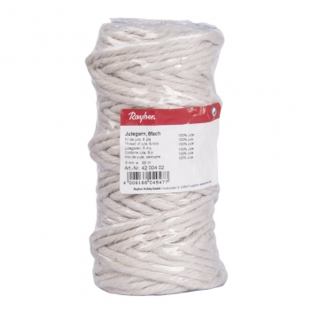 4200402 - 4006166049477 - Rayher - Fil de jute 6 plis Ø 6mm Blanc Bobine 35m - 3