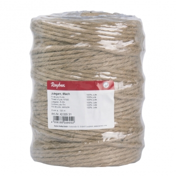 4200531 - 4006166049552 - Rayher - Fil de jute 6 plis Ø 6mm Nature Bobine 120m - 3