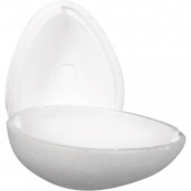 Oeuf en polystyrène 15 cm Creux 2 parties