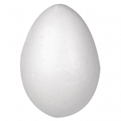 Oeuf en polystyrène 15 cm Creux 2 parties