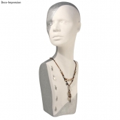 Tête en polystyrène Femme 53 cm