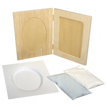 36001000 - 4006166272684 - Rayher - Kit moulage empreinte de bébé + Cadre photo 30x20cm
