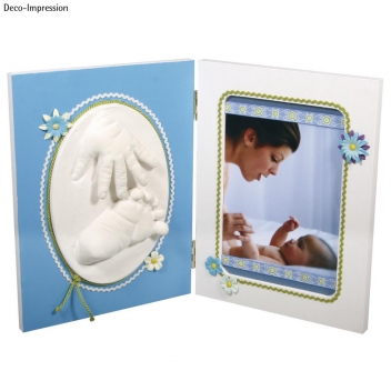 36001000 - 4006166272684 - Rayher - Kit moulage empreinte de bébé + Cadre photo 30x20cm - 2