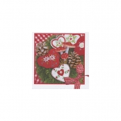 Serviettes Coeurs brodés 33cm