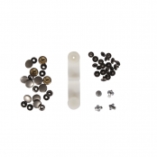 Bouton pression Ø 15mm Argenté 10 pièces