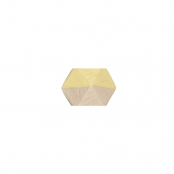 Perles en bois à facettes Jaune