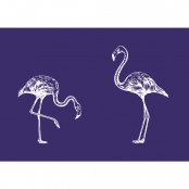 Pochoir autocollant spécial textile A5 Flamand Rose +spatule