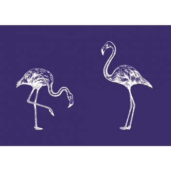 45085000 - 4006166448447 - Rayher - Pochoir autocollant spécial textile A5 Flamand Rose +spatule - 2