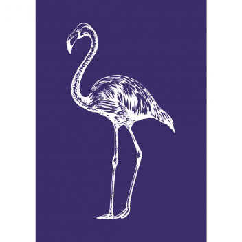 45086000 - 4006166448454 - Rayher - Pochoir autocollant spécial textile A5 Flamand Rose + spatule - 2